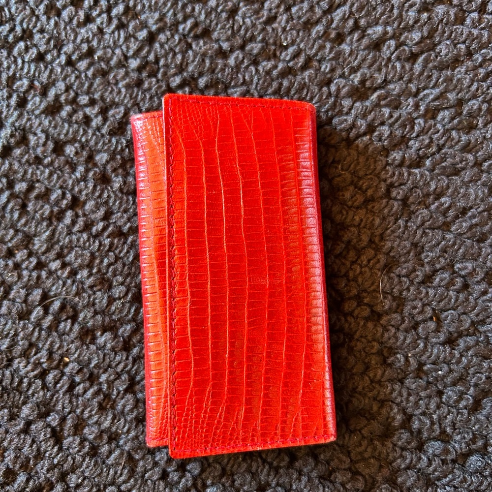 Vintage Ann Taylor Red Leather Key 🔑  Wallet